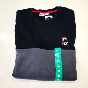 Fila Crew Neck Sweater Black and Gray